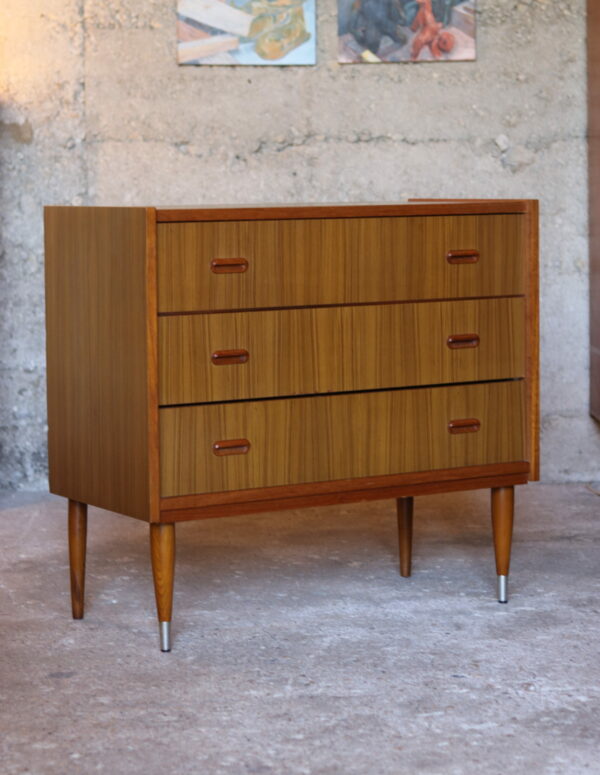 Commode vintage 1970 en placage teck