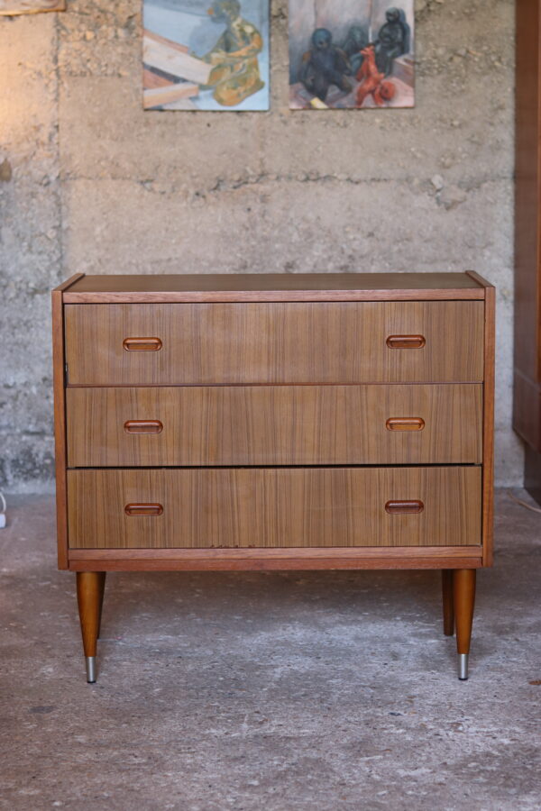 Commode vintage 1970 en placage teck – Image 3