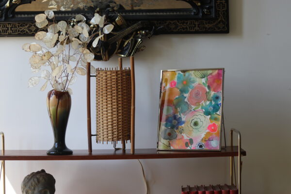 Lampe en rotin tressé des années 60 – Image 3