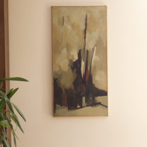 Huile sur toile abstraite signée Marie-Louise Hardy (1911-1987), datée 1961