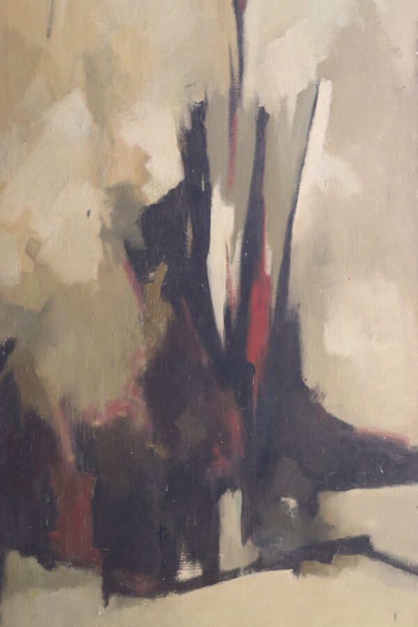 Huile sur toile abstraite signée Marie-Louise Hardy (1911-1987), datée 1961 – Image 4
