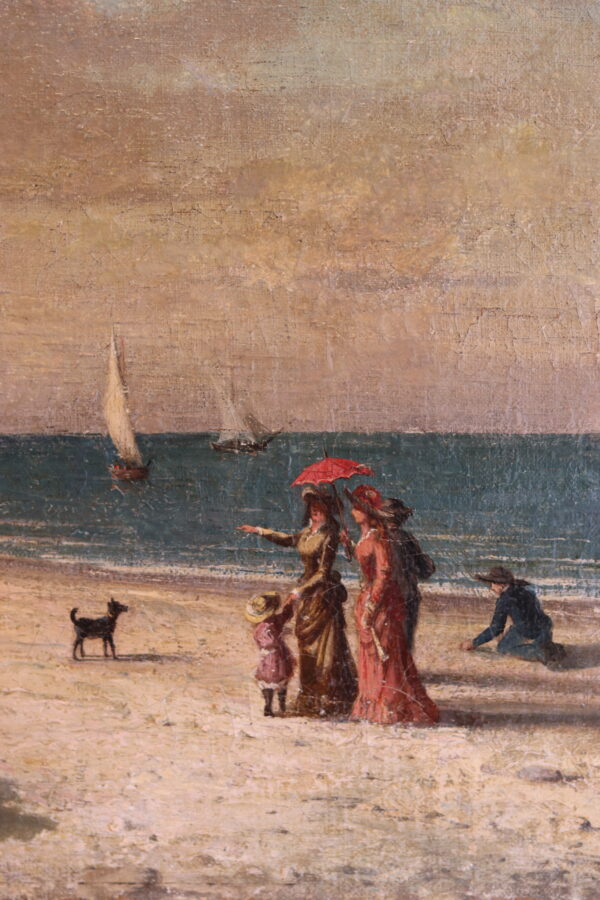Scène de plage – Louis Auguste Lombard, 1882 – Image 7