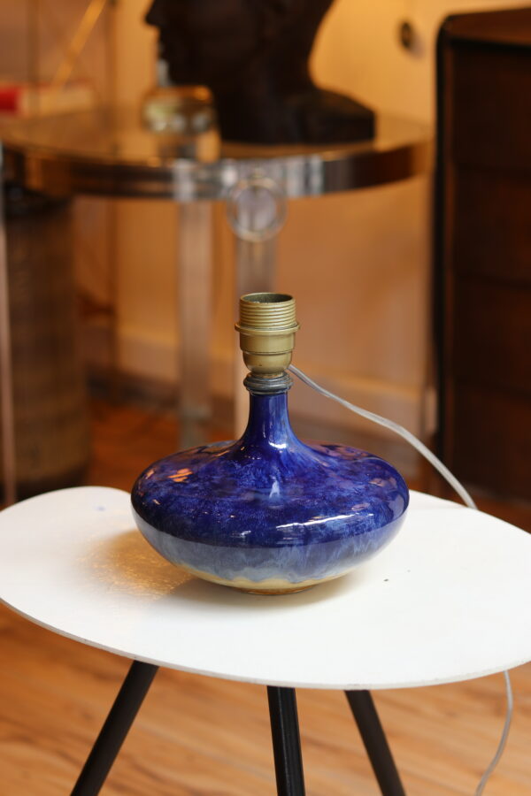 Pied de lampe en céramique émaillée, 1950