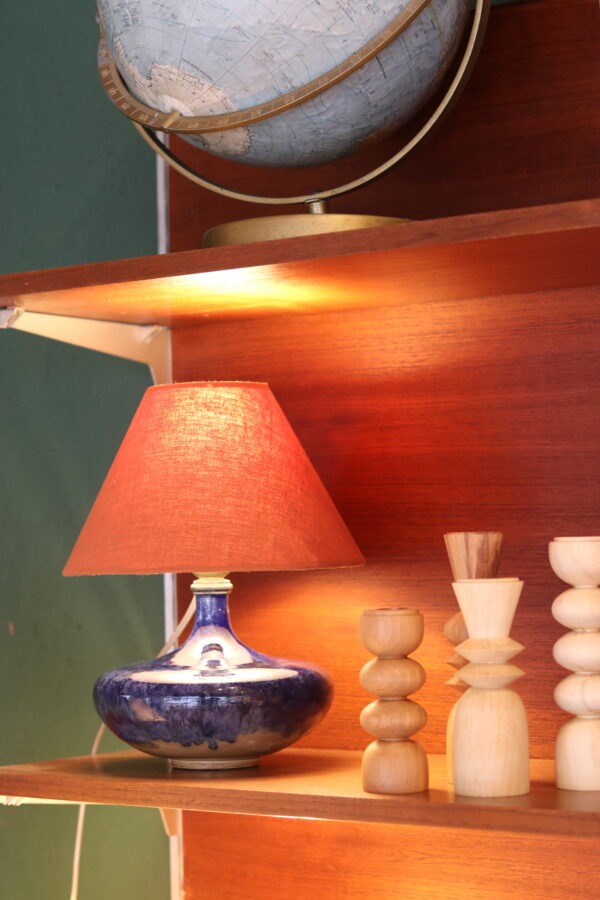 Pied de lampe en céramique émaillée, 1950