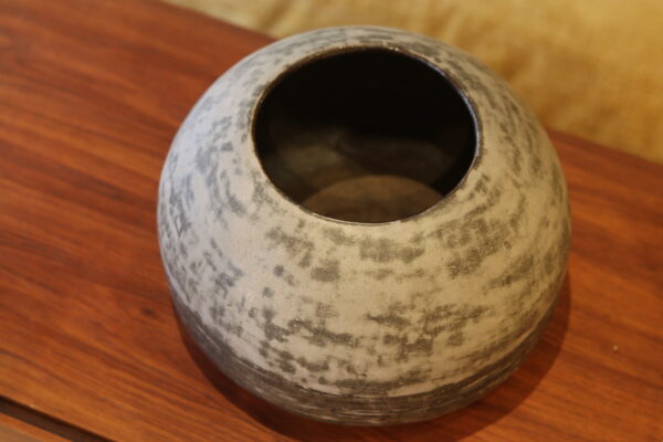 Grand vase boule en grès émaillé, signé J. DERE circa 1960 – Image 5