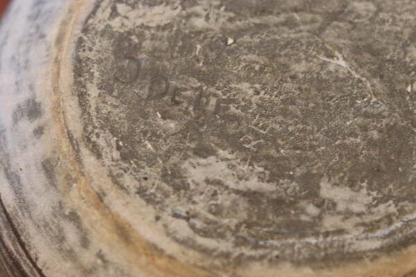 Grand vase boule en grès émaillé, signé J. DERE circa 1960 – Image 3