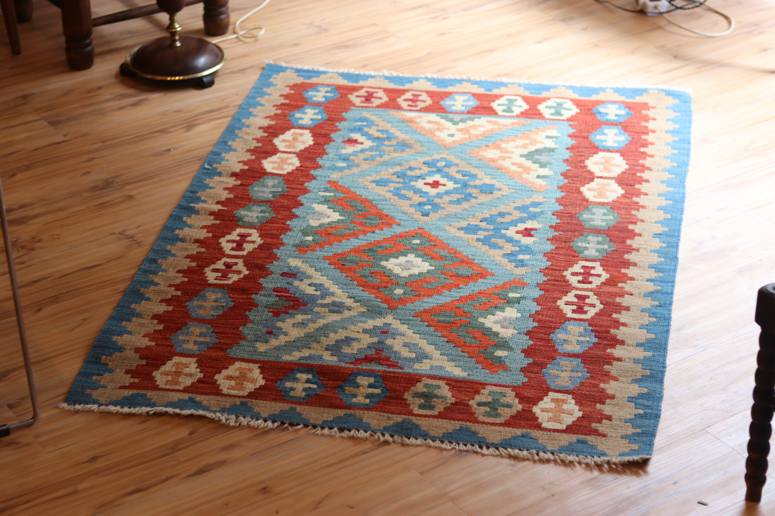 Tapis kilim vintage en laine – Image 4