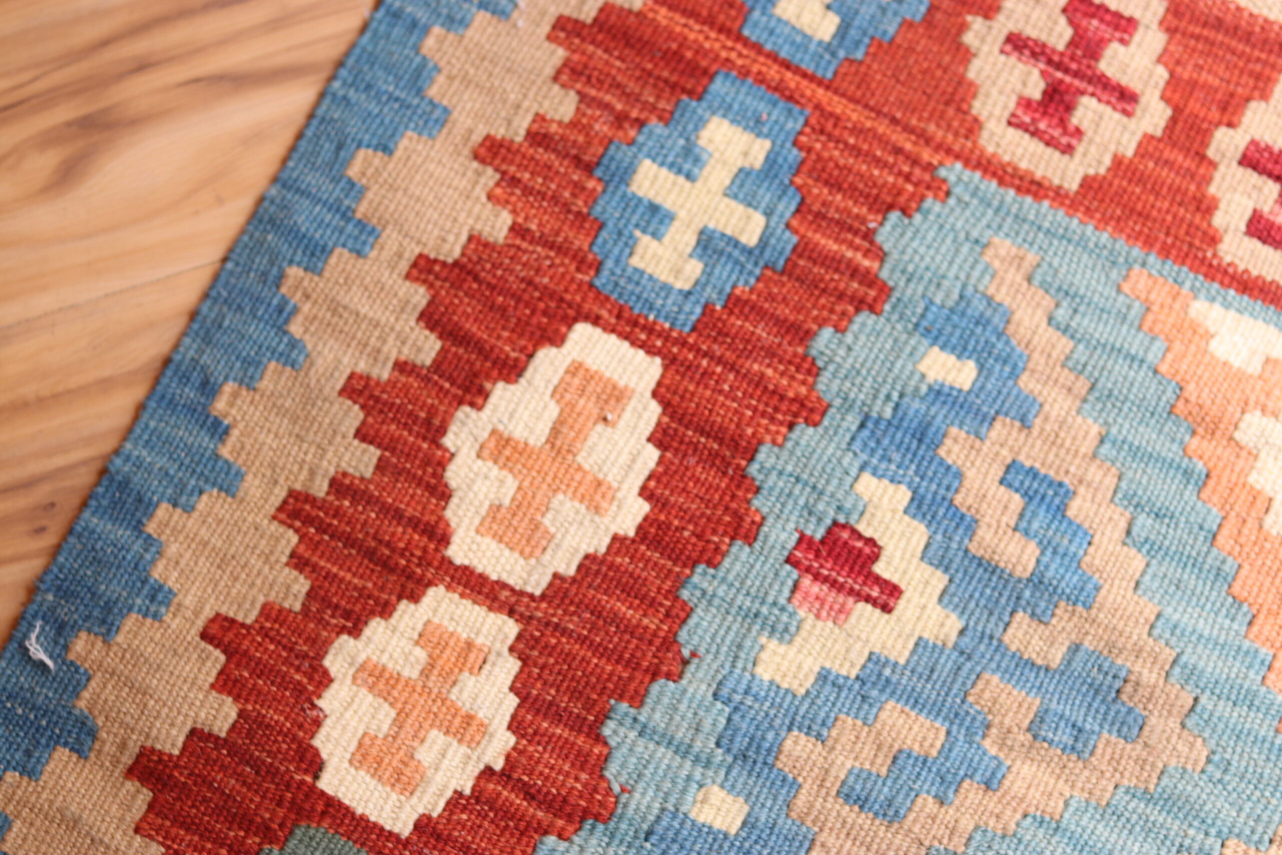 Tapis kilim vintage en laine