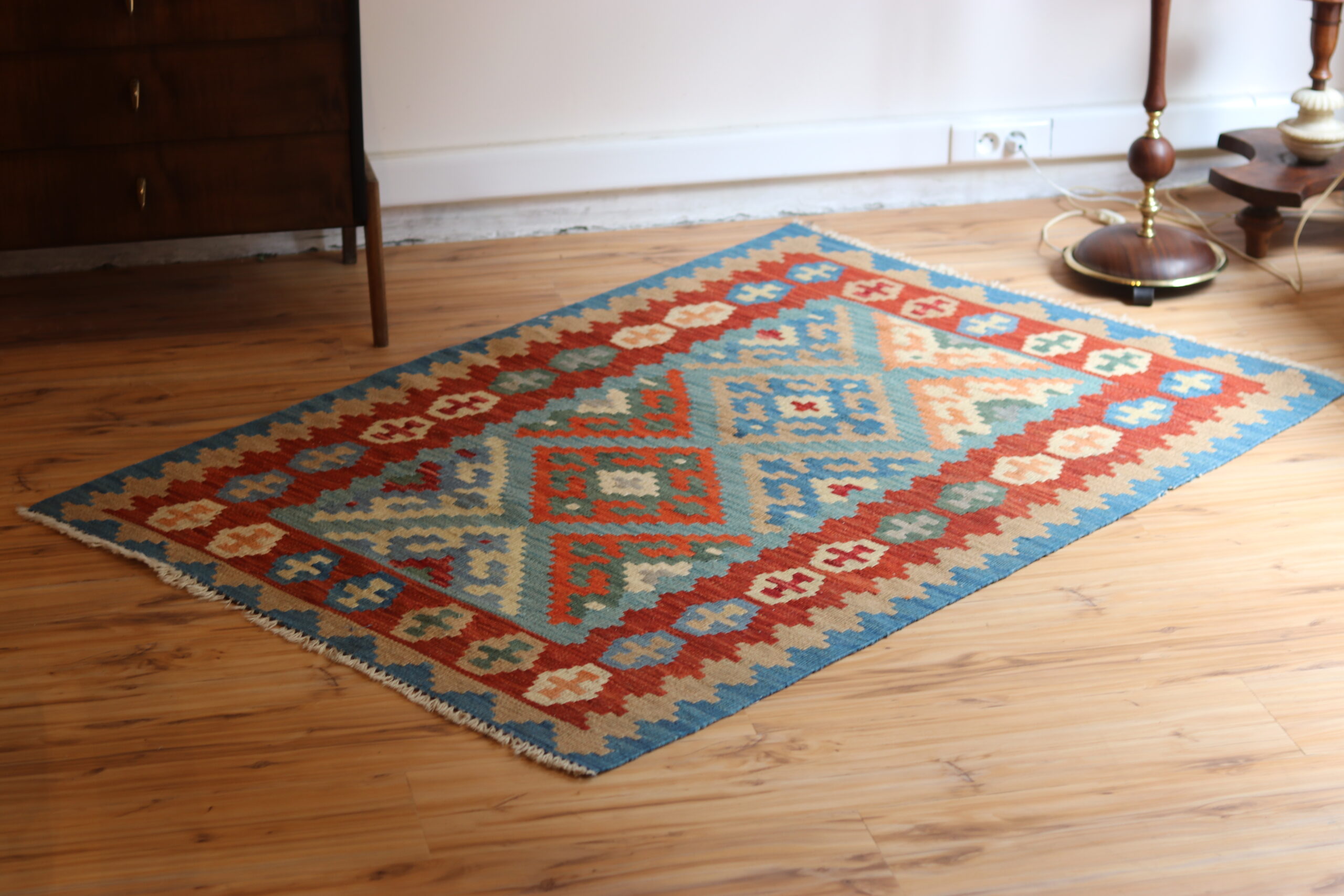 Tapis kilim vintage en laine – Image 2