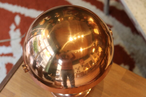 Lampe de table “champignon” Space Âge en métal cuivré, 1960