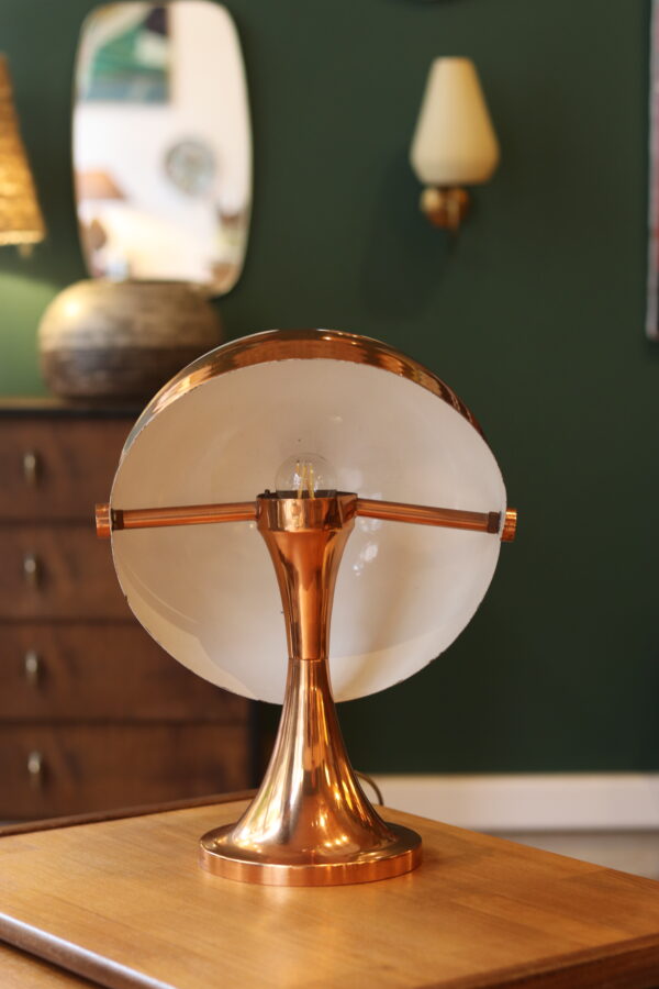 Lampe de table “champignon” Space Âge en métal cuivré, 1960 – Image 8