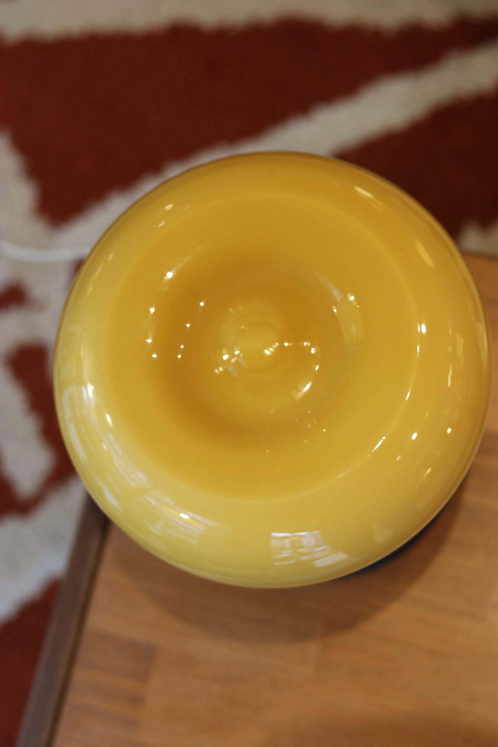 Lampe vintage mid-century — globe en verre ambre, 1960 – Image 5