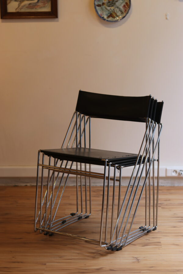 Set de 4 chaises X-lines par Niels Jorgen – Image 2