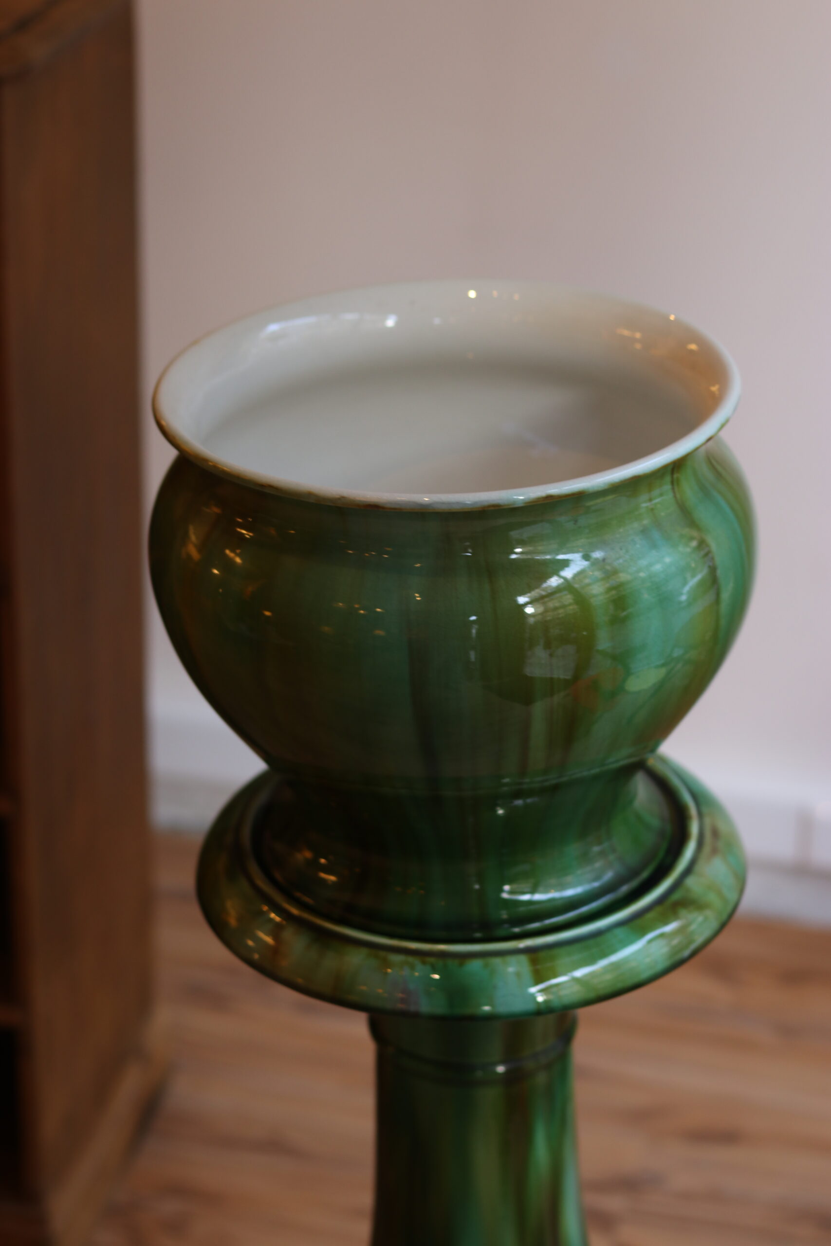 Colonne jardinière Art Nouveau, Sarreguemines, vers 1900 – Image 4