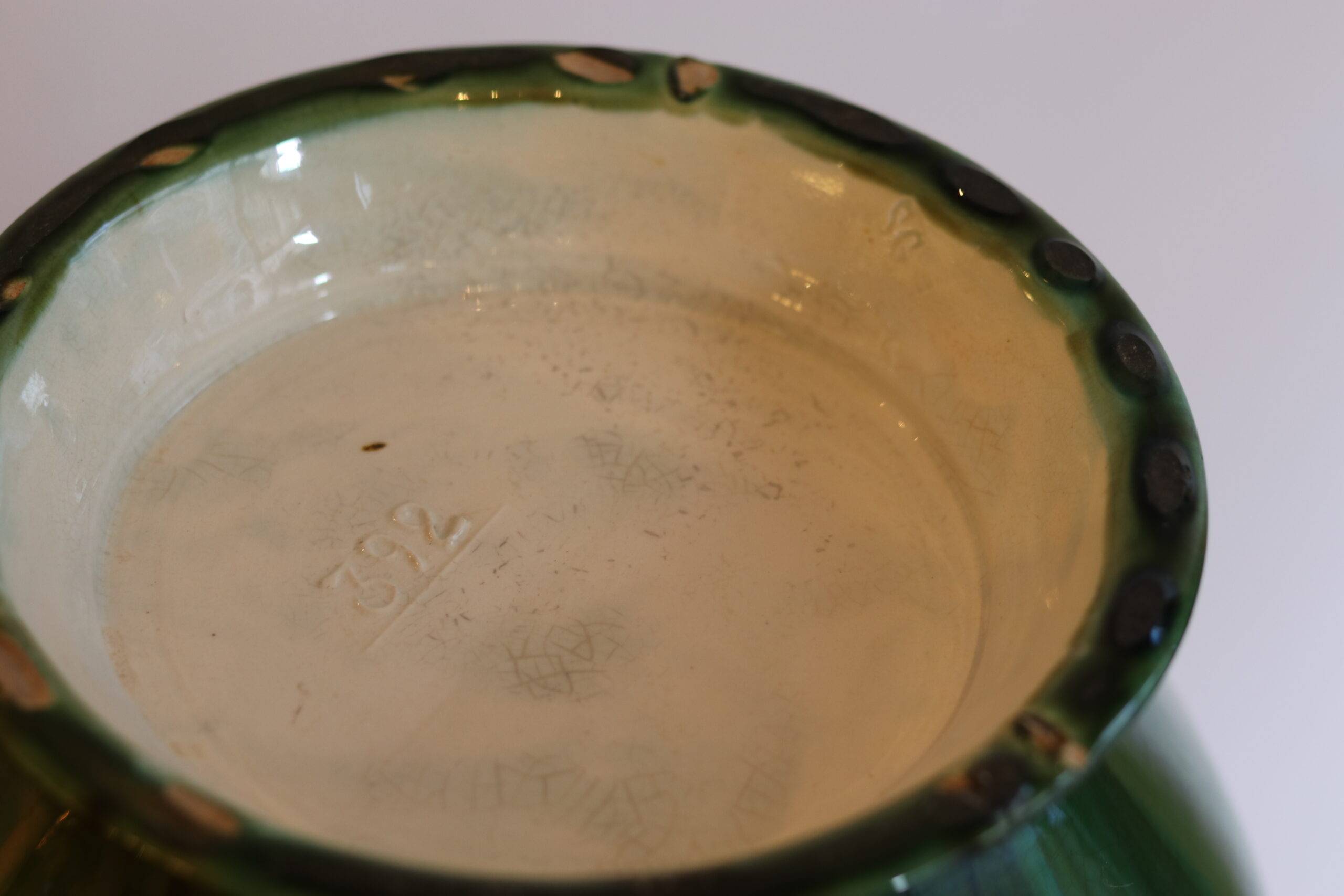 Colonne jardinière Art Nouveau, Sarreguemines, vers 1900 – Image 7