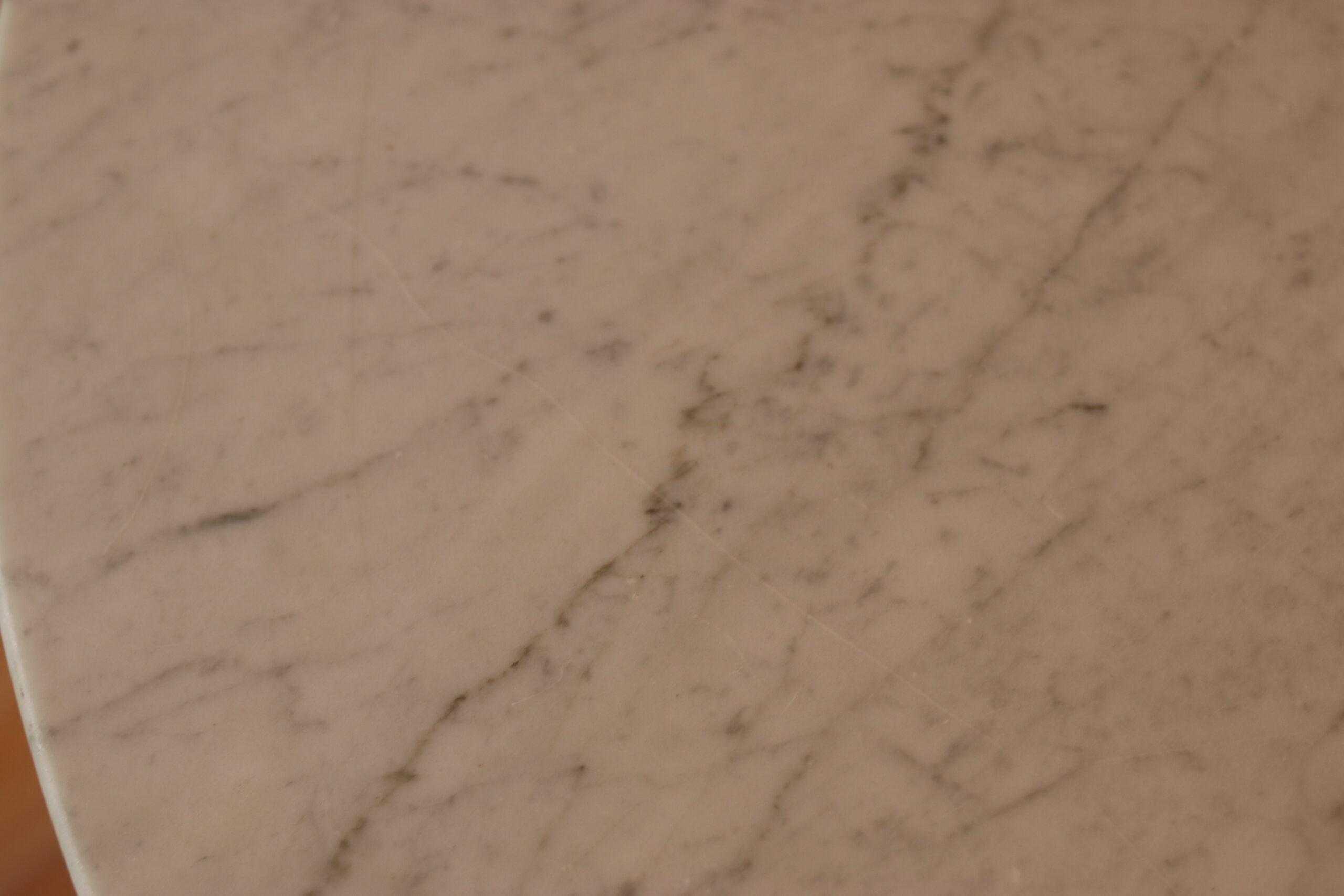 Grande table à manger vintage en marbre de carrare – Image 11