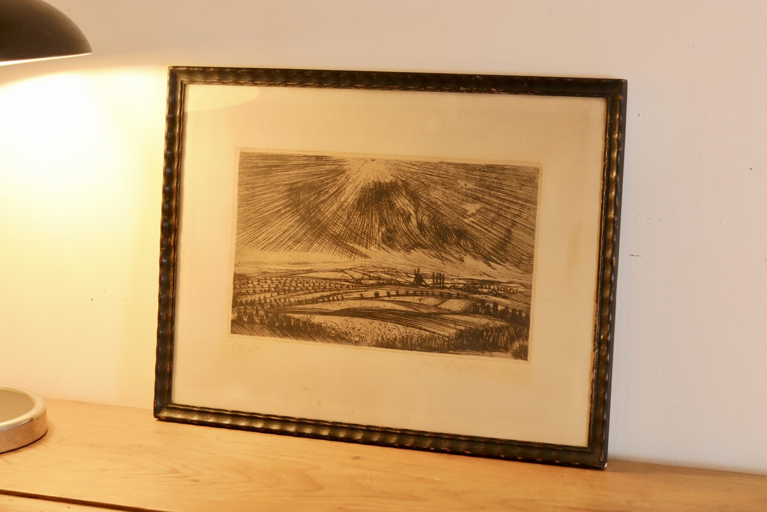 Gravure originale de Jacques Boonen (1911–1968), artiste belge, réalisée en 1933