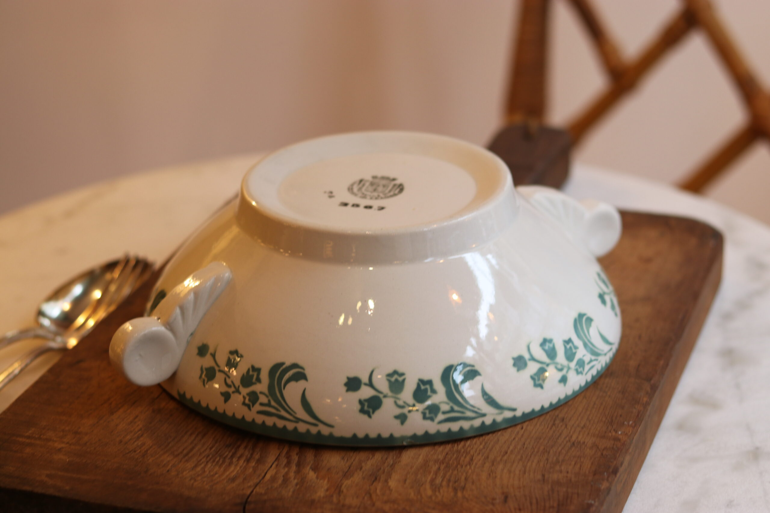 Saladier Art Déco en faïence, manufacture française de Saint-Amand, années 1930 – Image 3