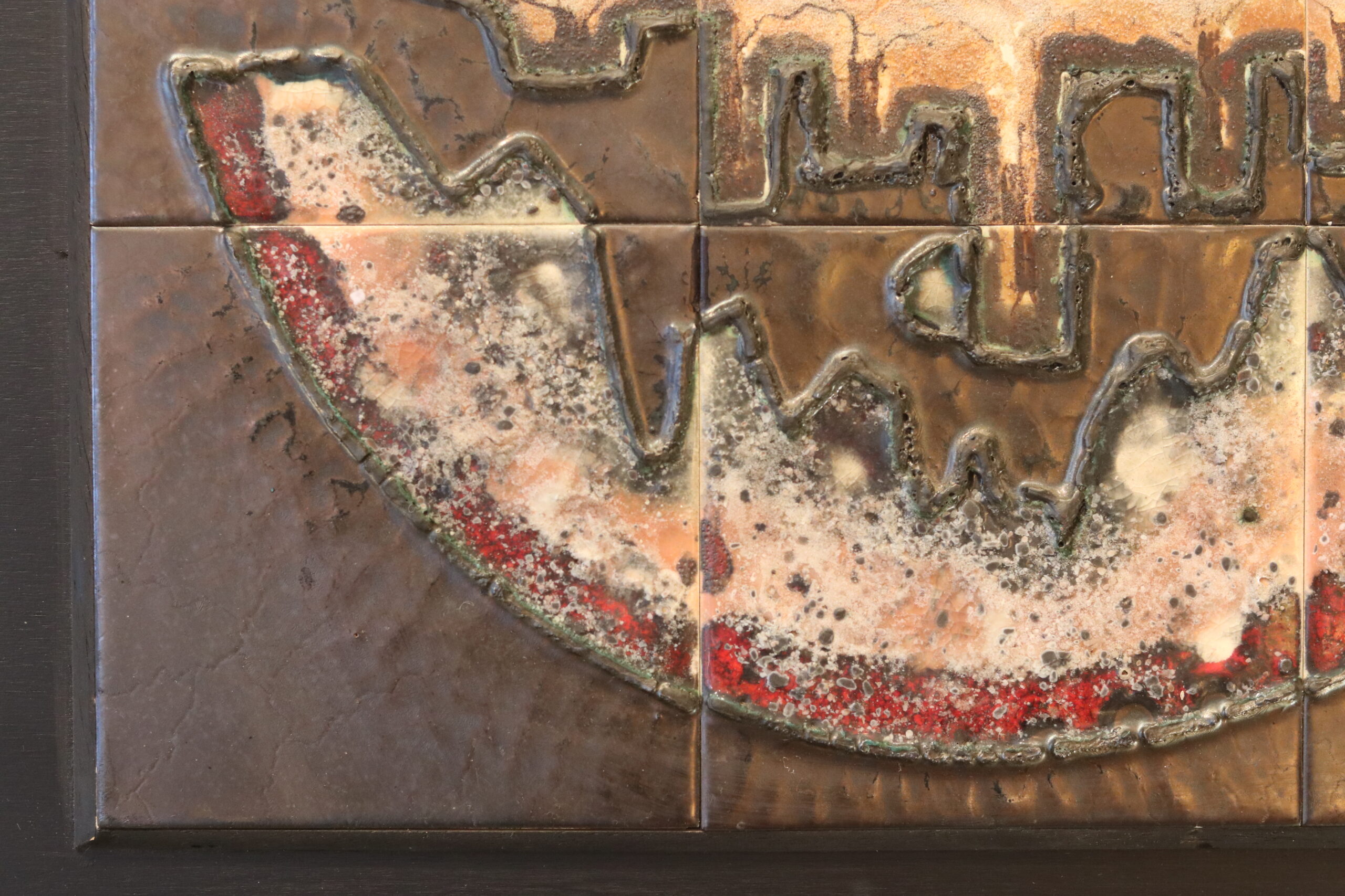 Décoration murale en céramique brutaliste des années 70 – Image 2