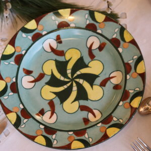 Grand plat circulaire Art Déco de la manufacture Petrus Regout – Maastricht