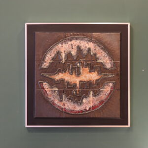 Décoration murale en céramique brutaliste des années 70