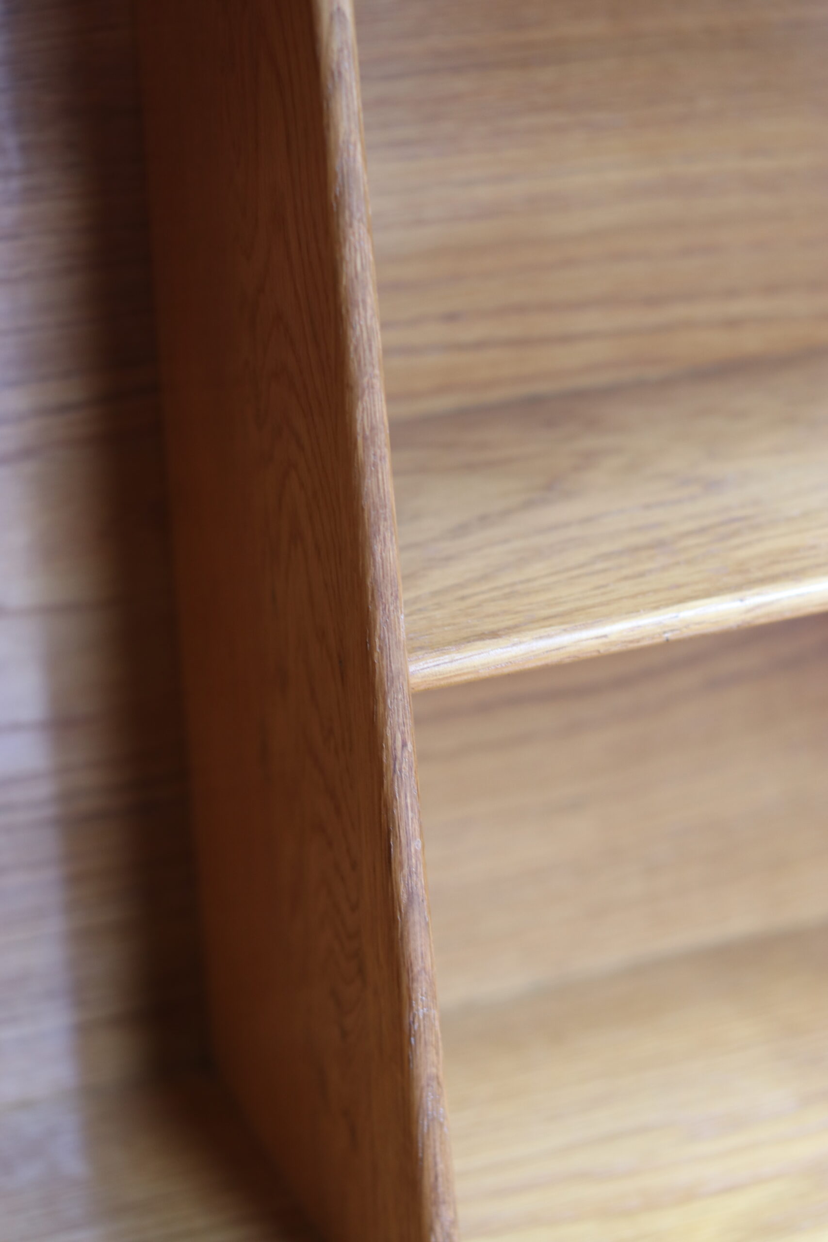 Secrétaire vintage années 60 en placage de chêne avec abattant – Image 5