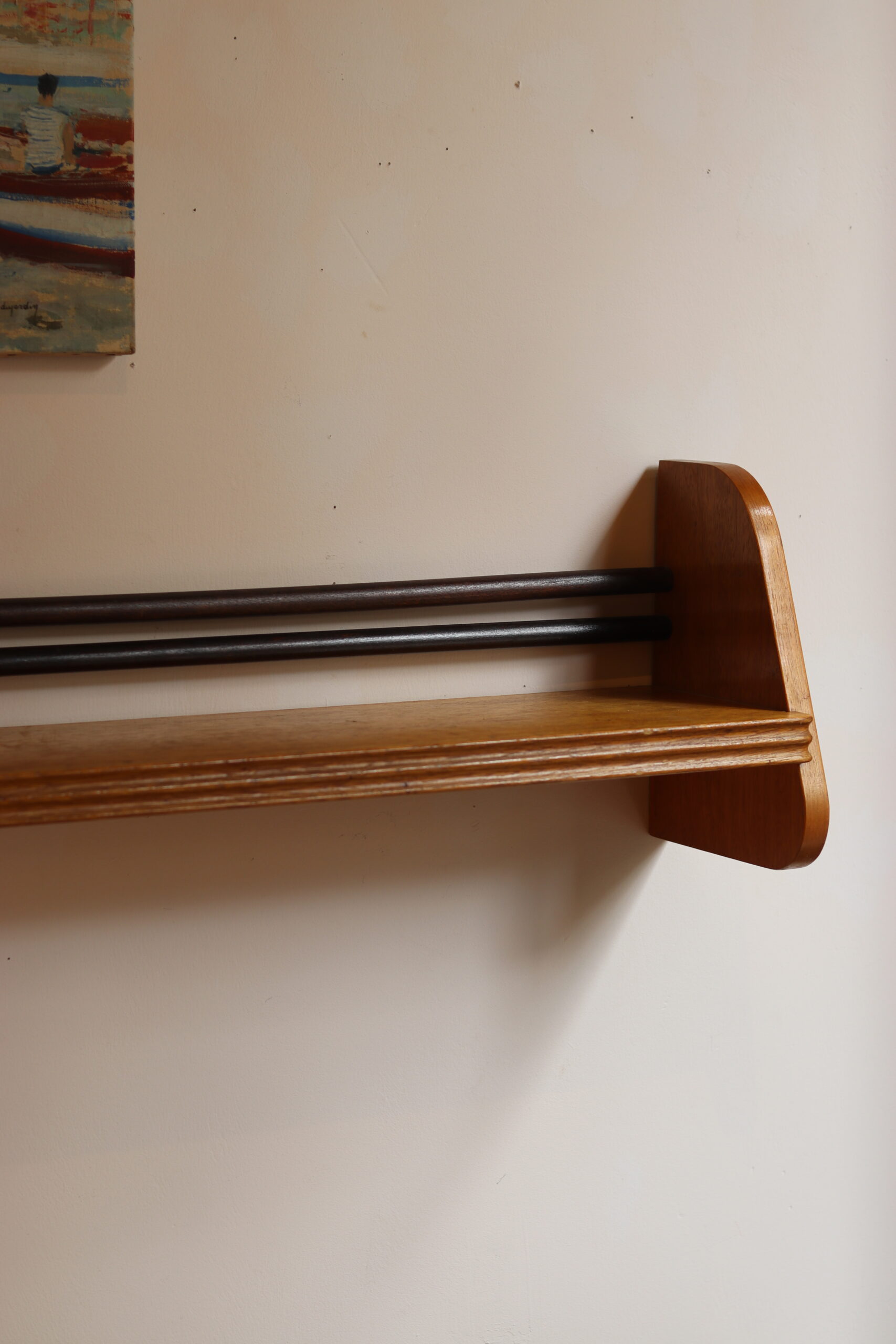 Paire d’étagères murales années 50 en bois – Image 7