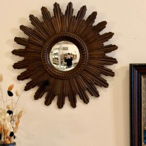 Miroir soleil vintage en résine