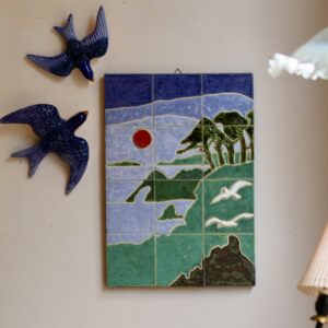 Jeannine Weymeers, céramique murale bord de mer, 1970