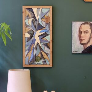 Panneau mural en céramique belge — fin des années 1970