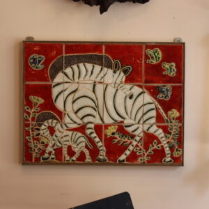 Panneau mural en céramique émaillée de Jeannine Weymeers, vers 1970