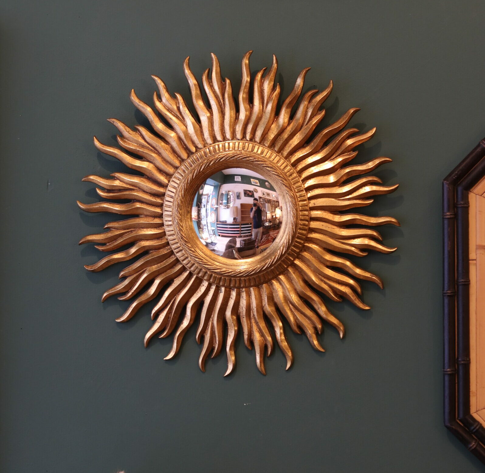 Miroir soleil vintage à miroir œil de sorcière