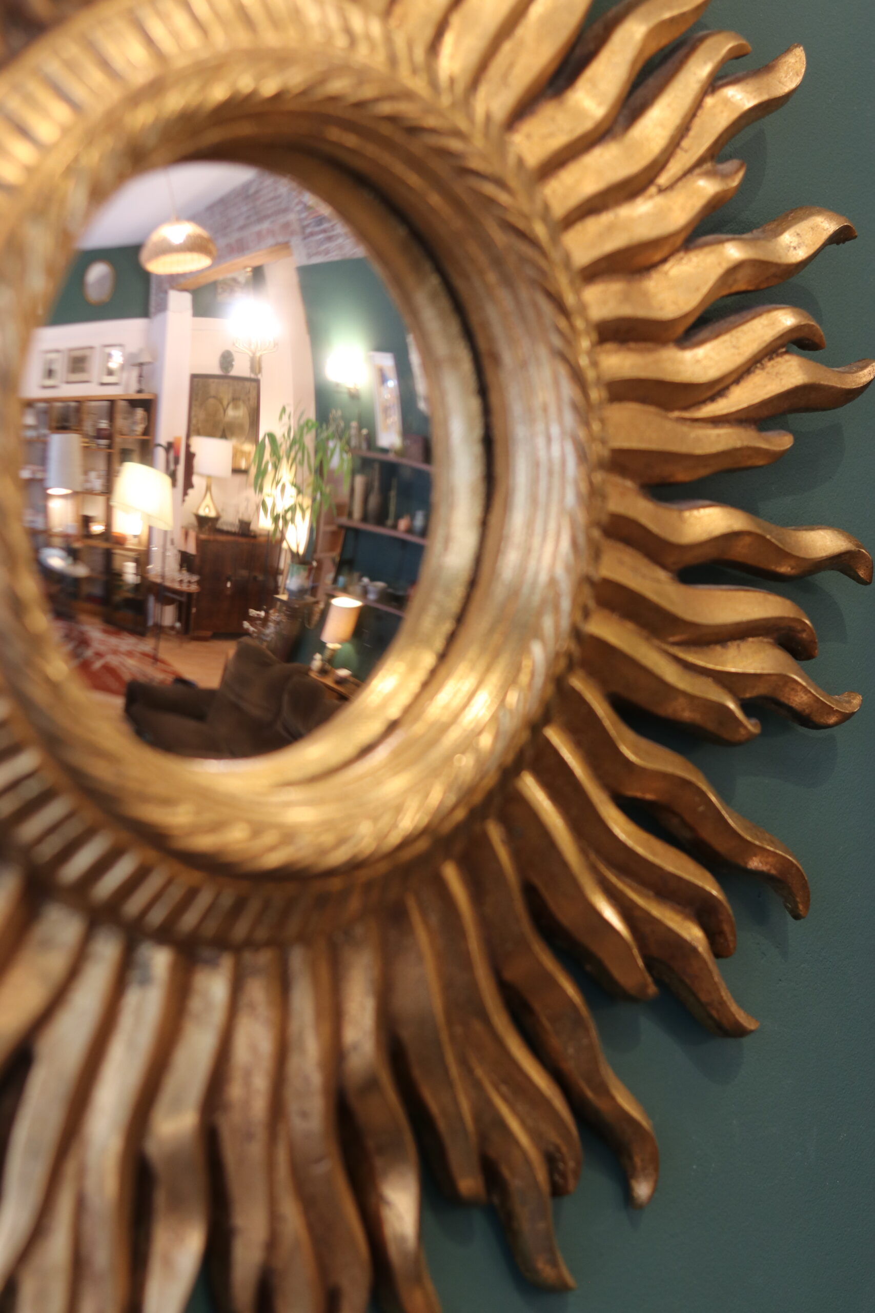 Miroir soleil vintage à miroir œil de sorcière