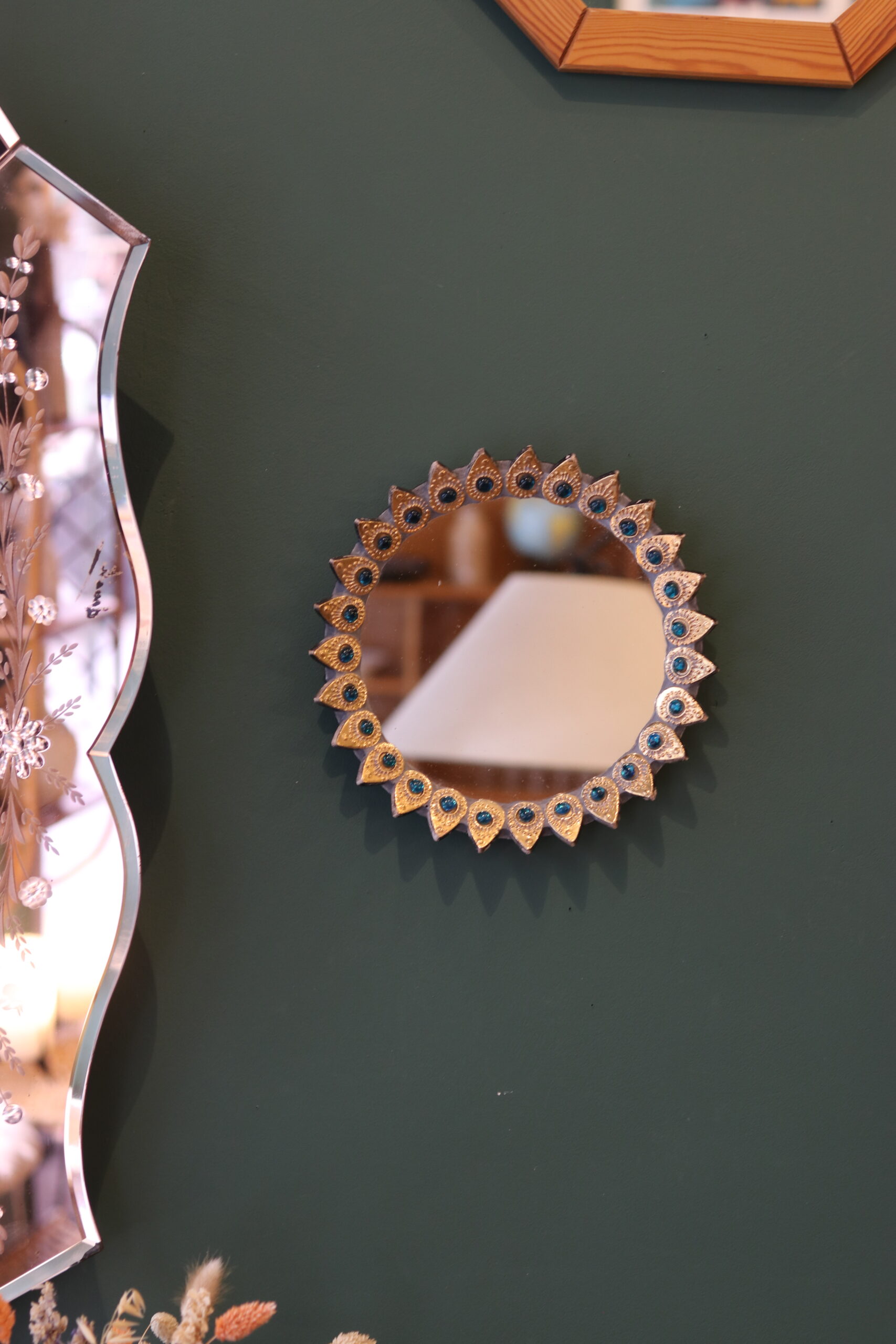 Miroir décoratif de Marcel Vangeerbergen (1933-2007), céramiste belge