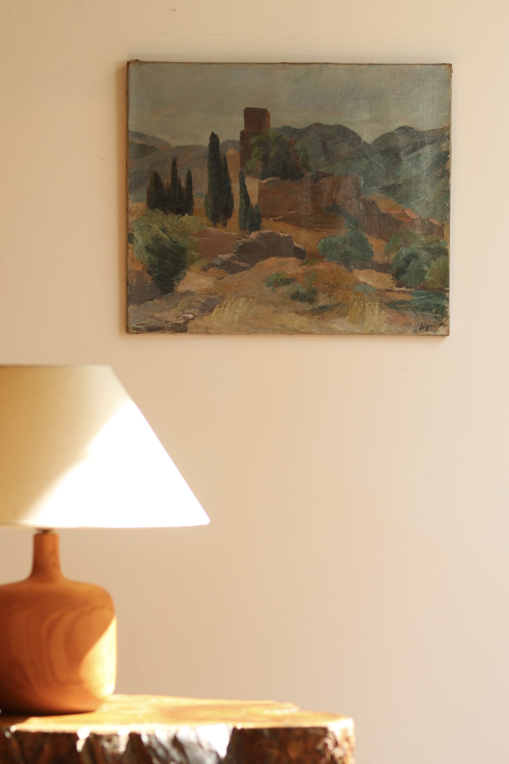 Edmond Sigrist (1882-1947) – Paysage provençal, huile sur toile