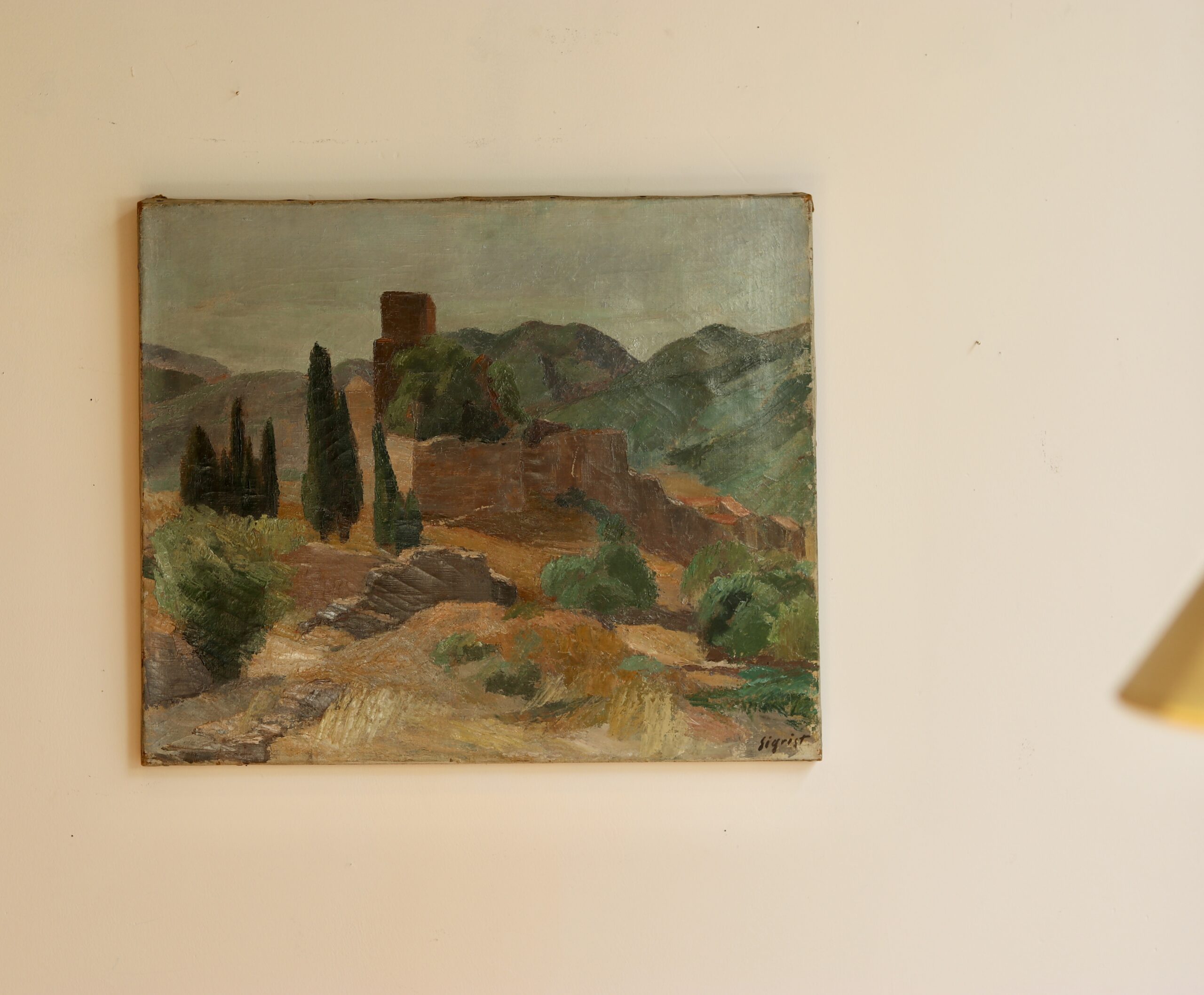 Edmond Sigrist (1882-1947) – Paysage provençal, huile sur toile