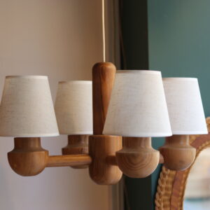 Lustre IKEA vintage des années 80 en pin massif