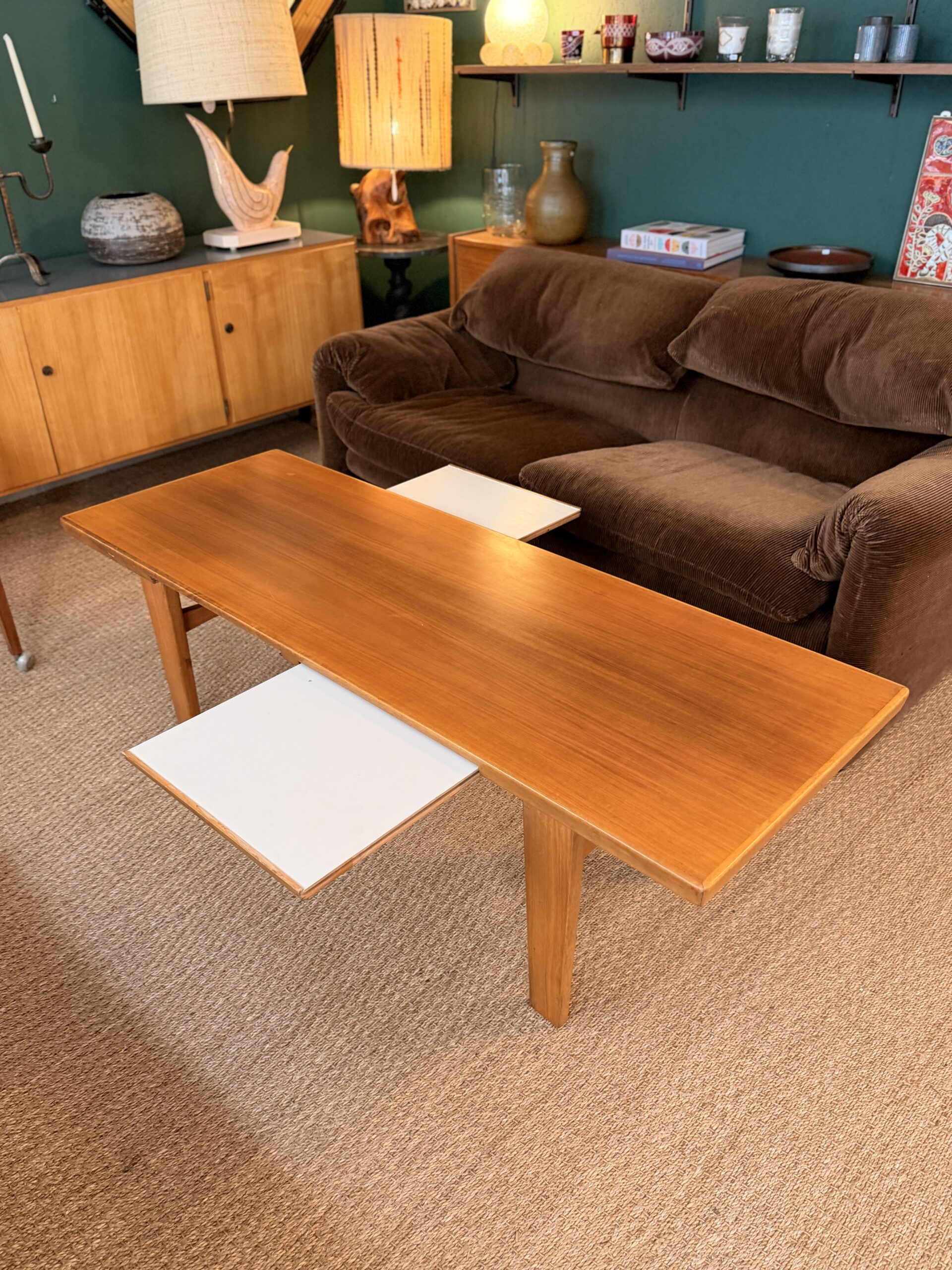 Table basse Wilhelm Renz des années 60 en hêtre