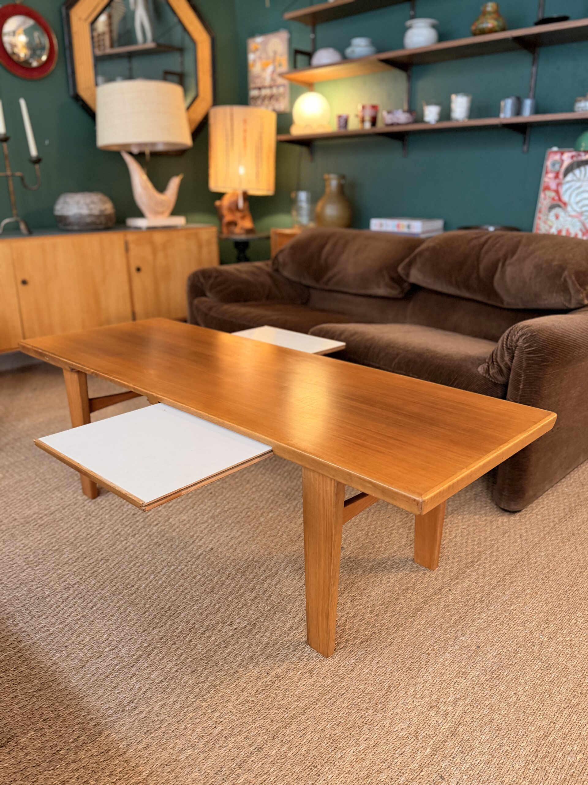 Table basse Wilhelm Renz des années 60 en hêtre – Image 2