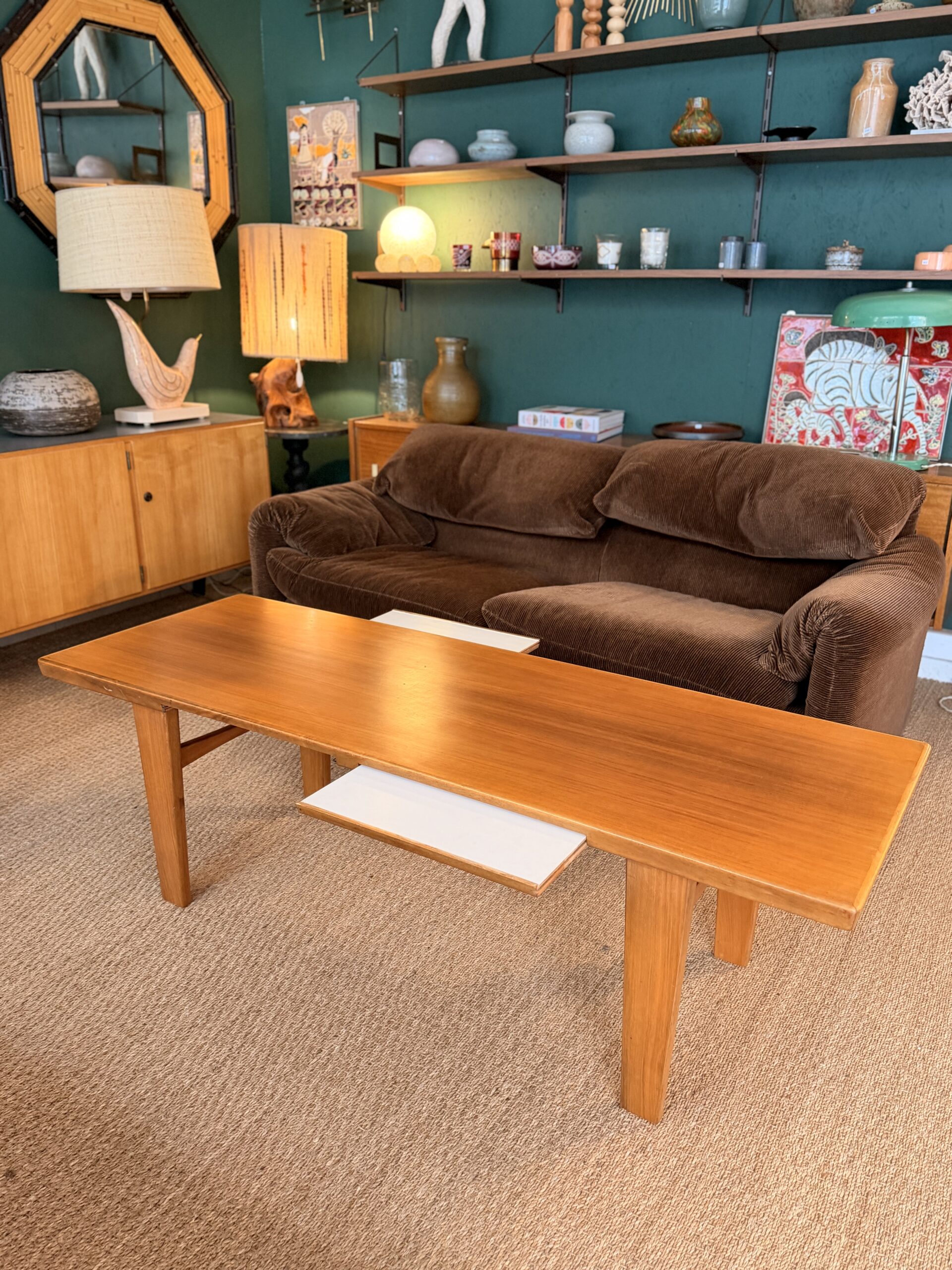 Table basse Wilhelm Renz des années 60 en hêtre – Image 9