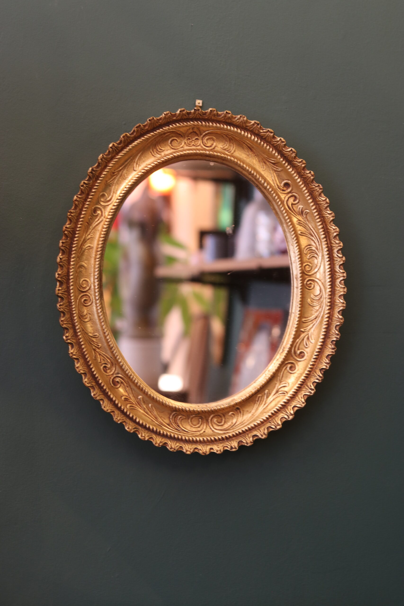 Miroir mural ovale vintage