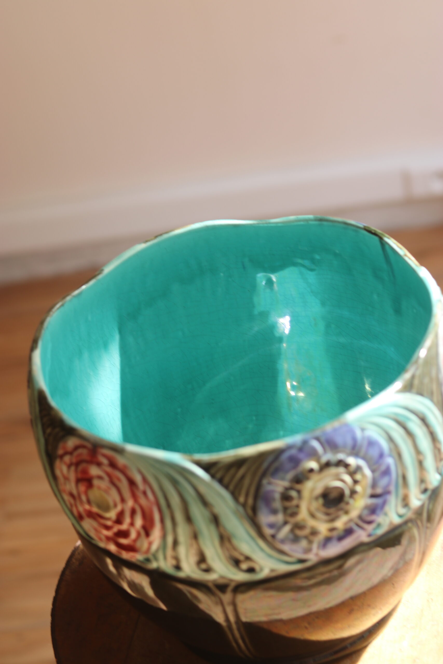 Grand cache-pot Art Déco en faïence émaillée, Orchies (Moulin des Loups), vers 1925 – Image 4