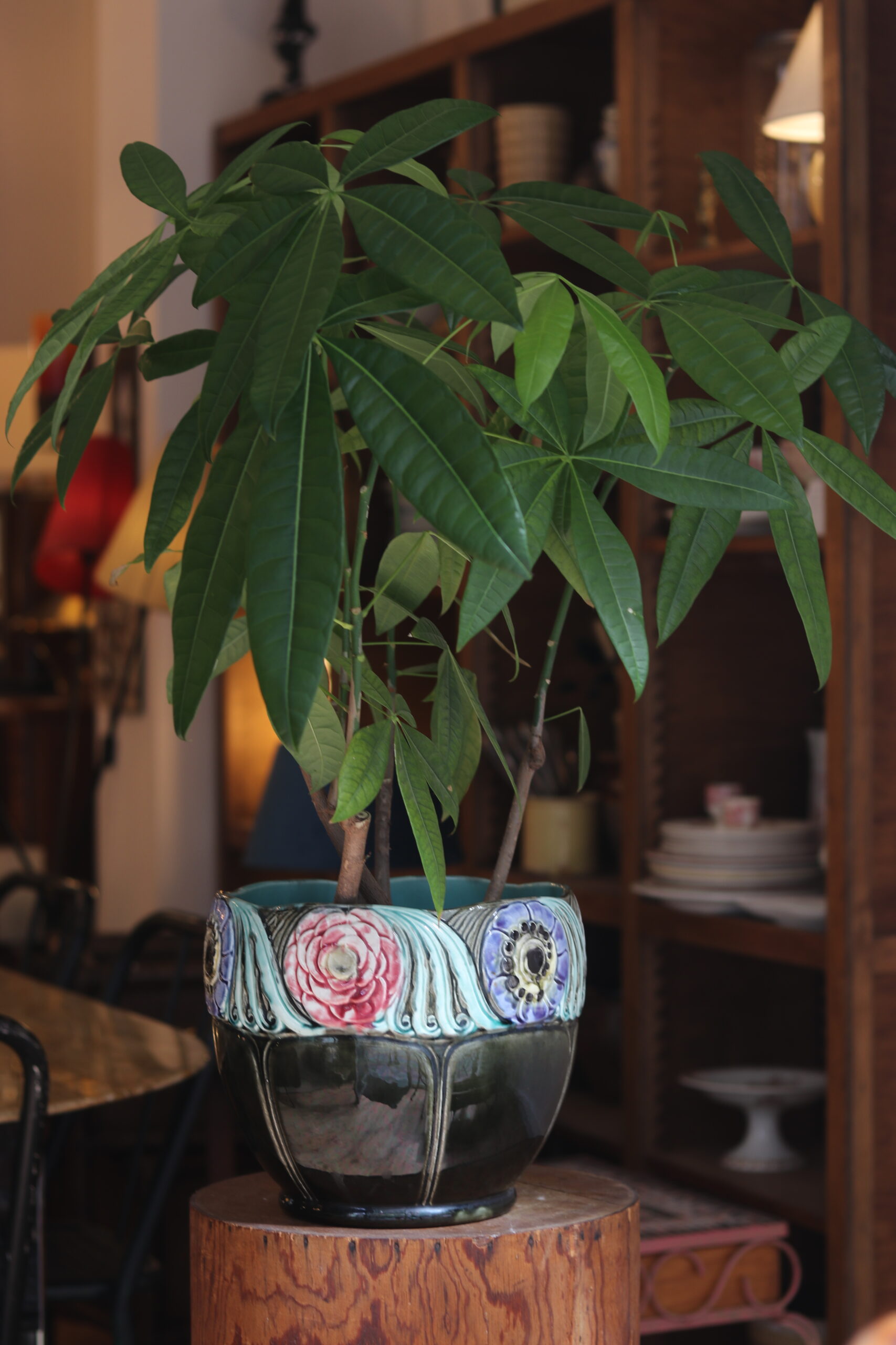 Grand cache-pot Art Déco en faïence émaillée, Orchies (Moulin des Loups), vers 1925
