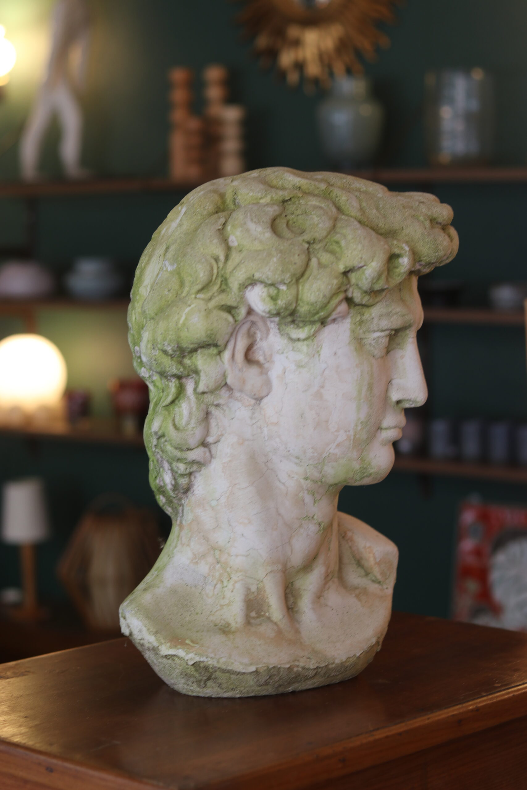 Buste de David en béton – milieu XXe siècle – Image 8